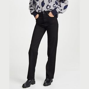 SLVRLAKE London High-rise Straight-leg Jean Black Size 24